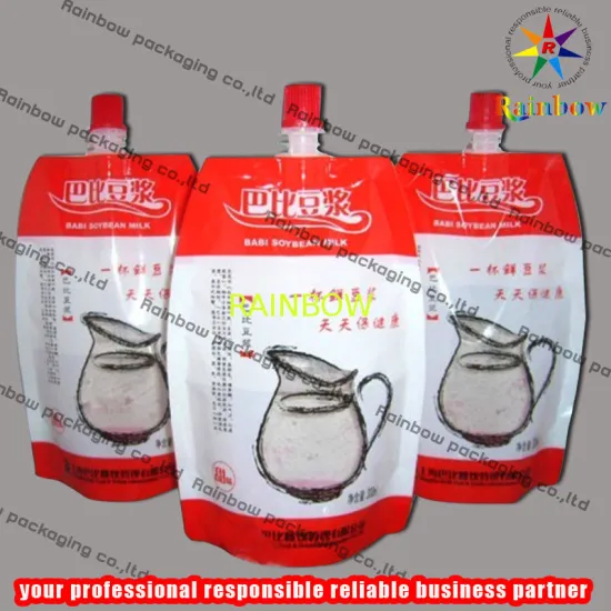 Aluminum Foil Spout Pouch Packaging , Soybean Bag