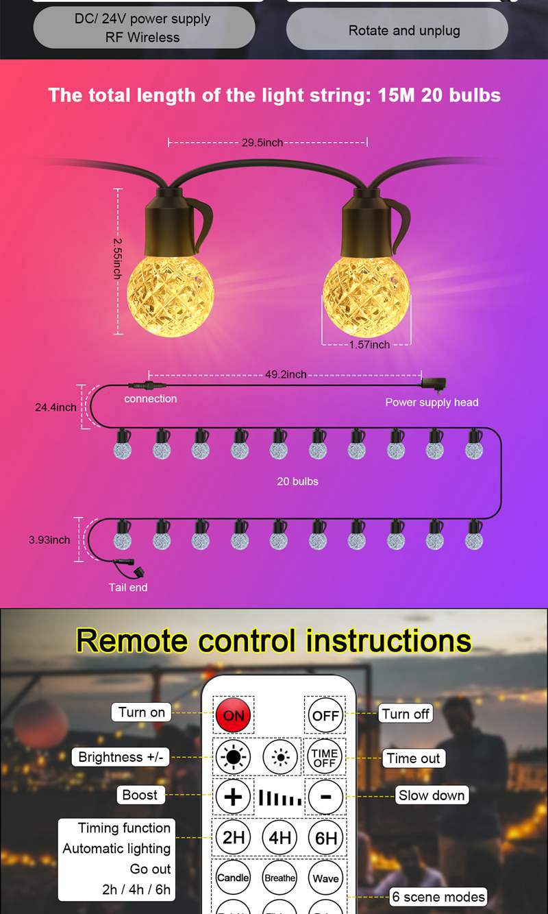 15m 20led String 02