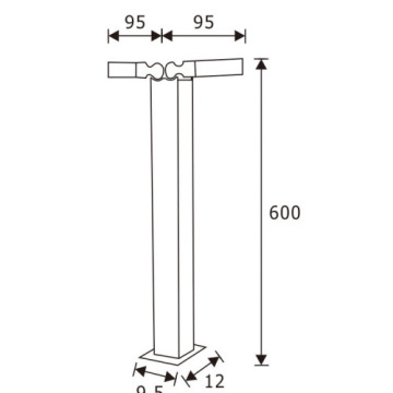 LEDER 7W*2 Aluminum CREE LED Bollard Light