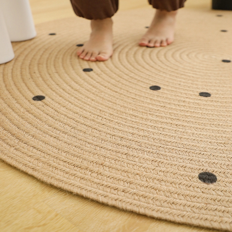 Eco-friendly Jute round baby child kids play mat