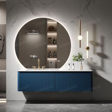 Modern High-End Wall-Mounted Bathroom Vanity Set with Sink and Mirror