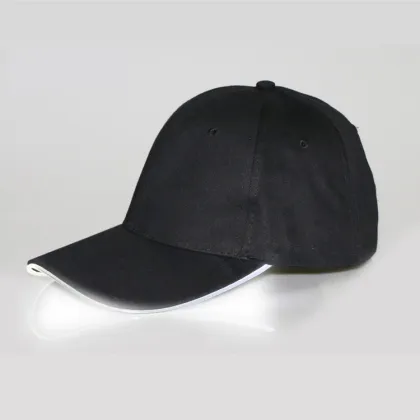 Custom logo baseball cap with built-in led light