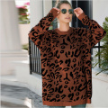 Women`s Casual Leopard Print Long Sweaters