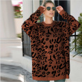 Long Sweaters von Women's Casual Leoparden Druck