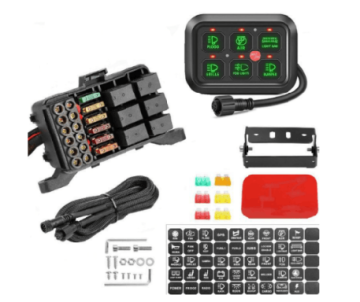 8 Gang 6 Gang 12V LED Aux Switch Panel for Truck