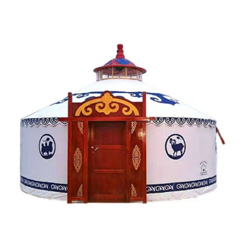 European Style 7M Steel Frame Mongolian Yurt with Non-Fading Canvas
