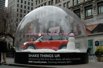 Portable Trade Show Inflatable Snow Globe , Inflatable Car Storage Bubble