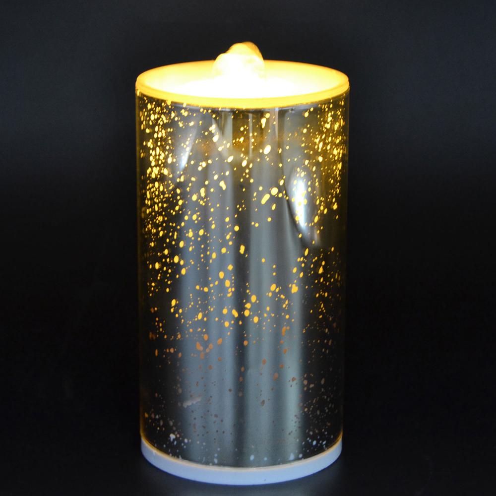 Velas de fuente de agua LED de superficie de vidrio 3D recargable