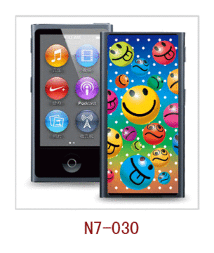 Bella faccia foto 3d caso Fit per Ipod Nano7, pc cassa rivestita in gomma, più colori disponibili