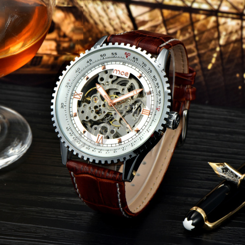 custom fashion factory direct case skeleton wrist watch