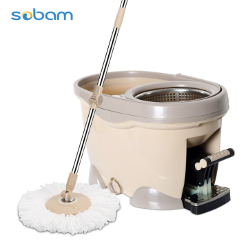 Eco-friendly microfiber easy floor cleaning mop with bucket