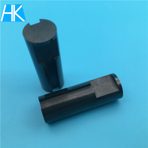 black silicon nitride groove industrial plunger shaft