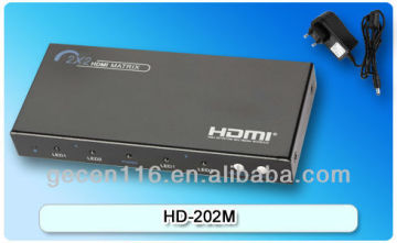 HDMI Matrix HDCP 2.0 2 in 2 out Model HD-202M