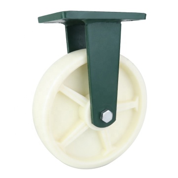 Extra Heavy Duty 4/6/8 Inch White PA Nylon Caster Wheels for Aviation, Industrial Equipment, Trolleys, and Furniture with Universal Brake