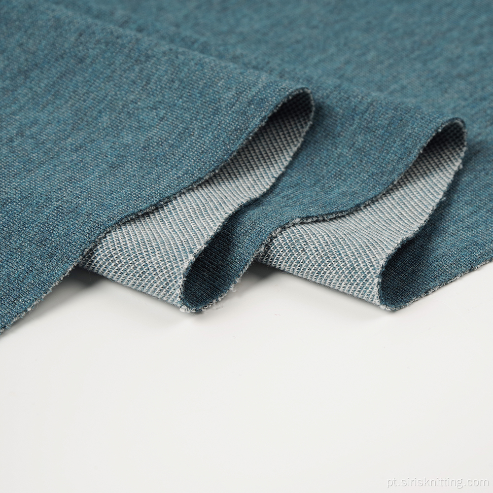 Tecido de algodão melange poliéster tricotado duplo