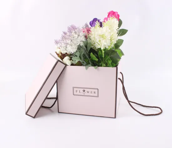 Square flower packaging box cardboard with lid