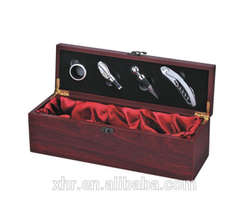 2015 New hot product single bottle wine box with wooden