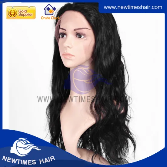 Black color human hair lace wig