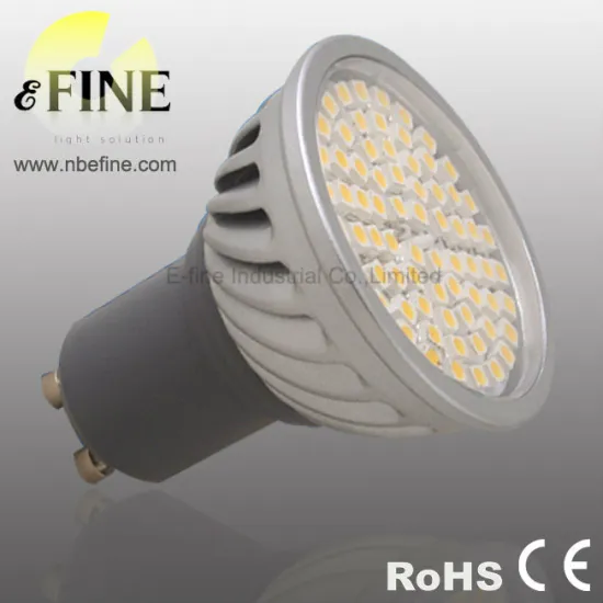 bulb led GU10 63mm spot light 500lm SMD aluminum body warm white