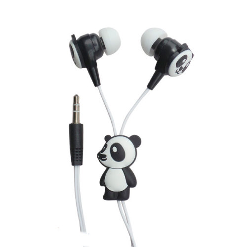 Factory Children Adorable Cartoon Panda Retractable Earphone