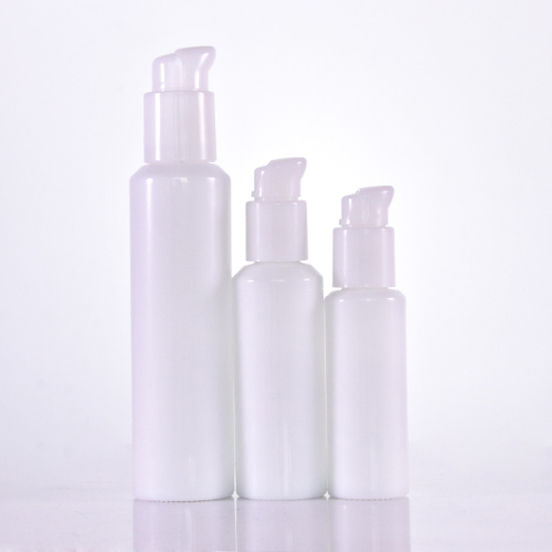 Wholesale opal white lotion bottle with white pump