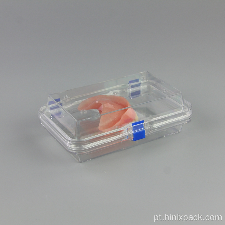 Caixa de membrana de armazenamento clara de plástico com tampa articulada