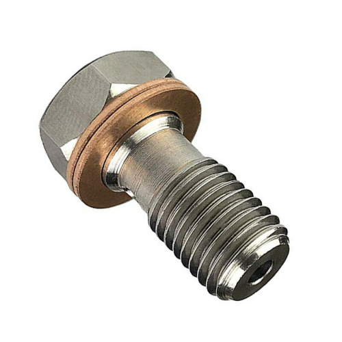 Brake hose stainless steel single hole hollow screw