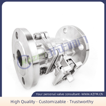 Two-piece flange high platform ball valve