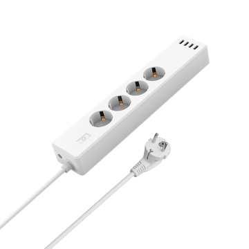 4 AC Çıkış 4 USB Portu ile WIFI Uzaktan Kumanda Avrupa Güç Şeridi ve Amazon Alexa Echo ile Çalışın