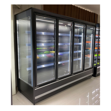 6 Doors Beverage Display Refrigerator with Glass Door Open Chiller for Drinks
