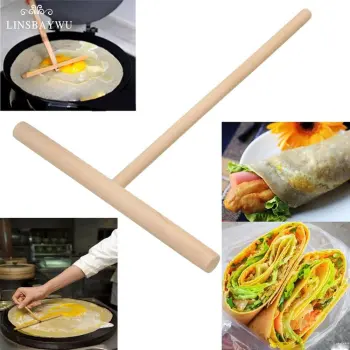Heat Style 5 inches Crepe Maker Pancake Batter Wooden Spreader Stick Home Kitchen Tool DIY Restaurant Canteen Specially Supplies