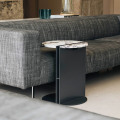 Table d'appoint de table basse en marbre de base noire