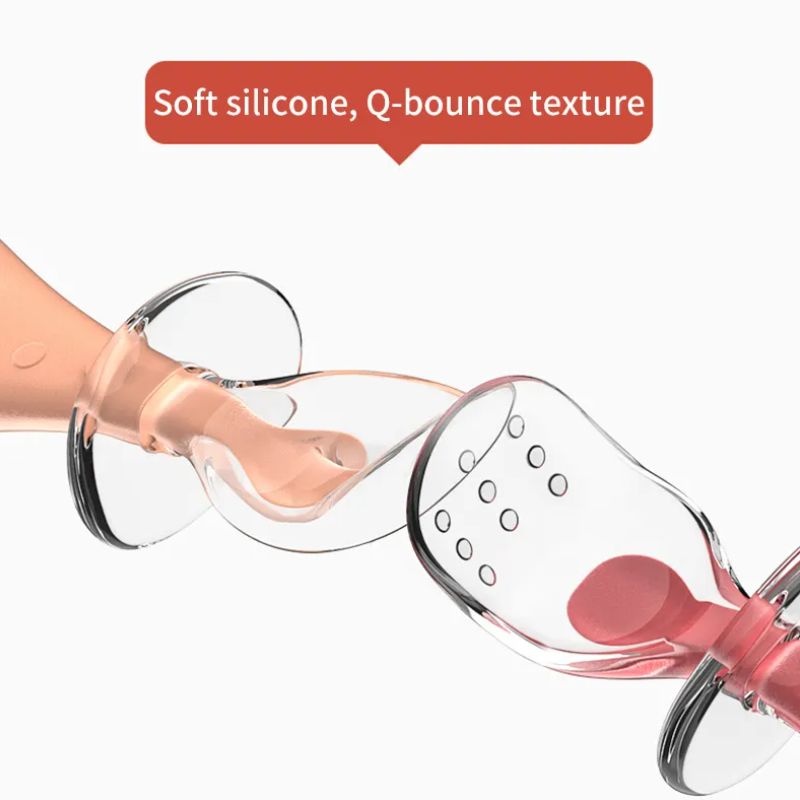 Short-handled silicone spoon