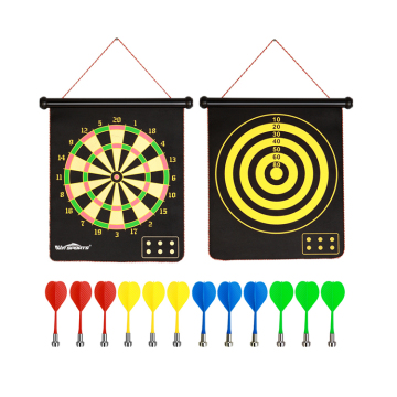 Double-Sided Safety Score Dartboard Magnetic Dart Game Set for Kids
