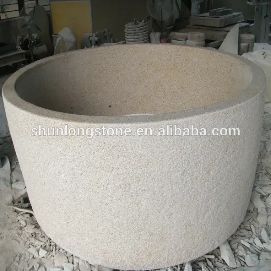 Sand color granite bathtub,stone bathtub