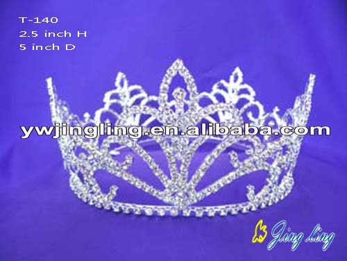 Wholesale Cheap Full Round Rhinestone Pageant Crowns