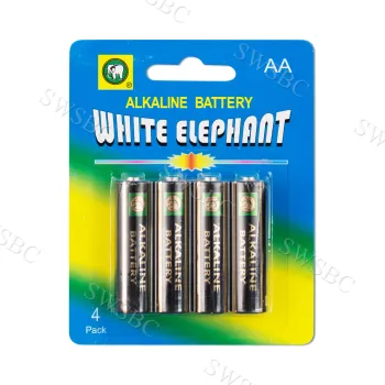 Best Quality White Elephant Brand Alkaline Battery LR6 AA