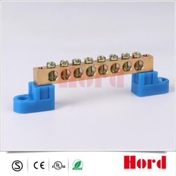 CU57 6x9 mm 8 hole on two step insulator Brass Terminal Block
