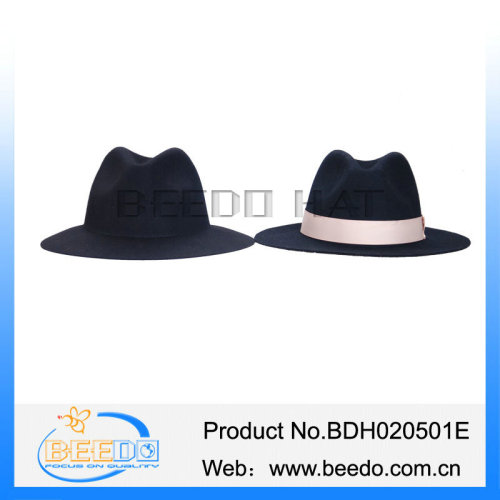 Newest wool wider brim fedora hat wholesale