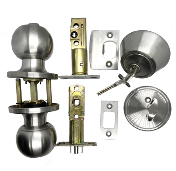 Factory-Made Stainless Steel Knob Lock with Key Round Door Handle