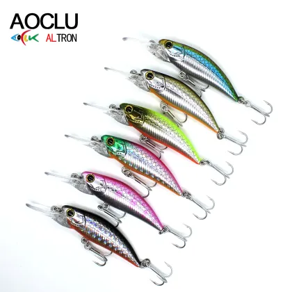AOCLU Floating Shad Hard Bait Minnow for Deep Diving Bass Fishing