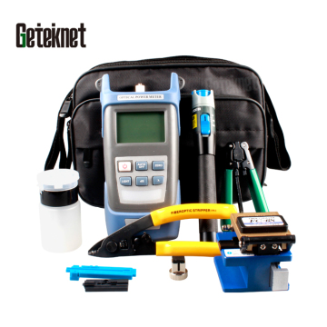 FTTH Fiber Optic Cable Tools Kit: Cleaver, VFL, Termination, Cleaner, Stripper, Power Meter