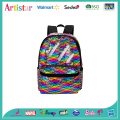 purple, green, rainbow color sequins backpack