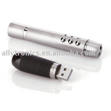 Remote Control-3 in 1 Laser pointer, laser presenter, USB stick and writing pen