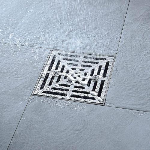 Stainless Steel Black Floor Drain Square 50mm outlet Stainless Steel bathroom floor drain Supplier