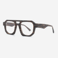 Square Double Bridge Acetate Male Optical Frames 23A3178