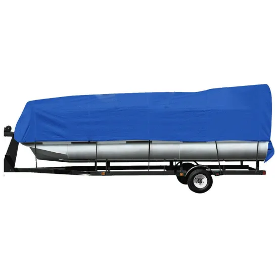 Water-UV Proof 300D Polyester Oxford with PU Coating Pontoon Boat Cover with Pulls and Ties