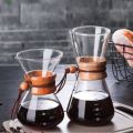 Pour Over Coffee Maker Borosilicate Glass Coffee Pot Coffee Dripper Brewer Coffee Paperless Filter For Home Kitchen