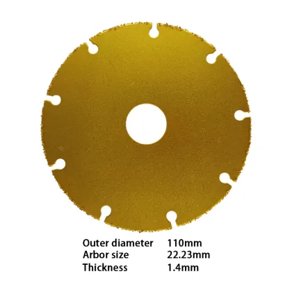 DEYI DEYI 115mm*22.23mm Tungsten Grit Saw Blade for Wood Vacuum Brazed Process