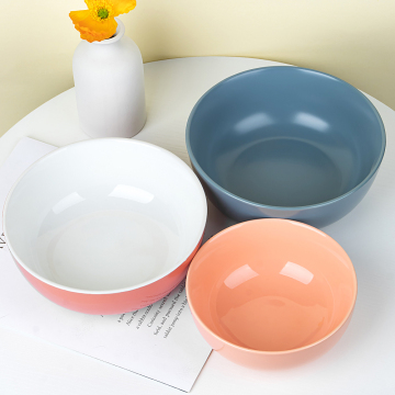Nordic Multicolor Glazed Ceramic Bowl for Catering and Home Use